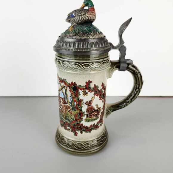 VTG GERZ West Germany Beer Stein - Hunting Motif - Picture 4 of 11